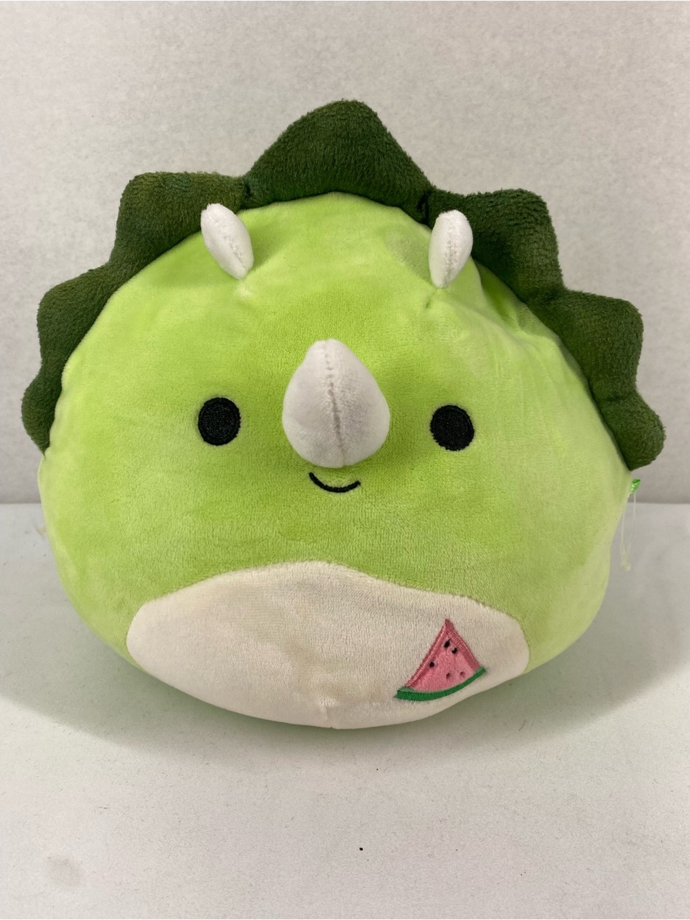 Squishmallows Tristan Triceratops Plush S8-#172 Green White Washable